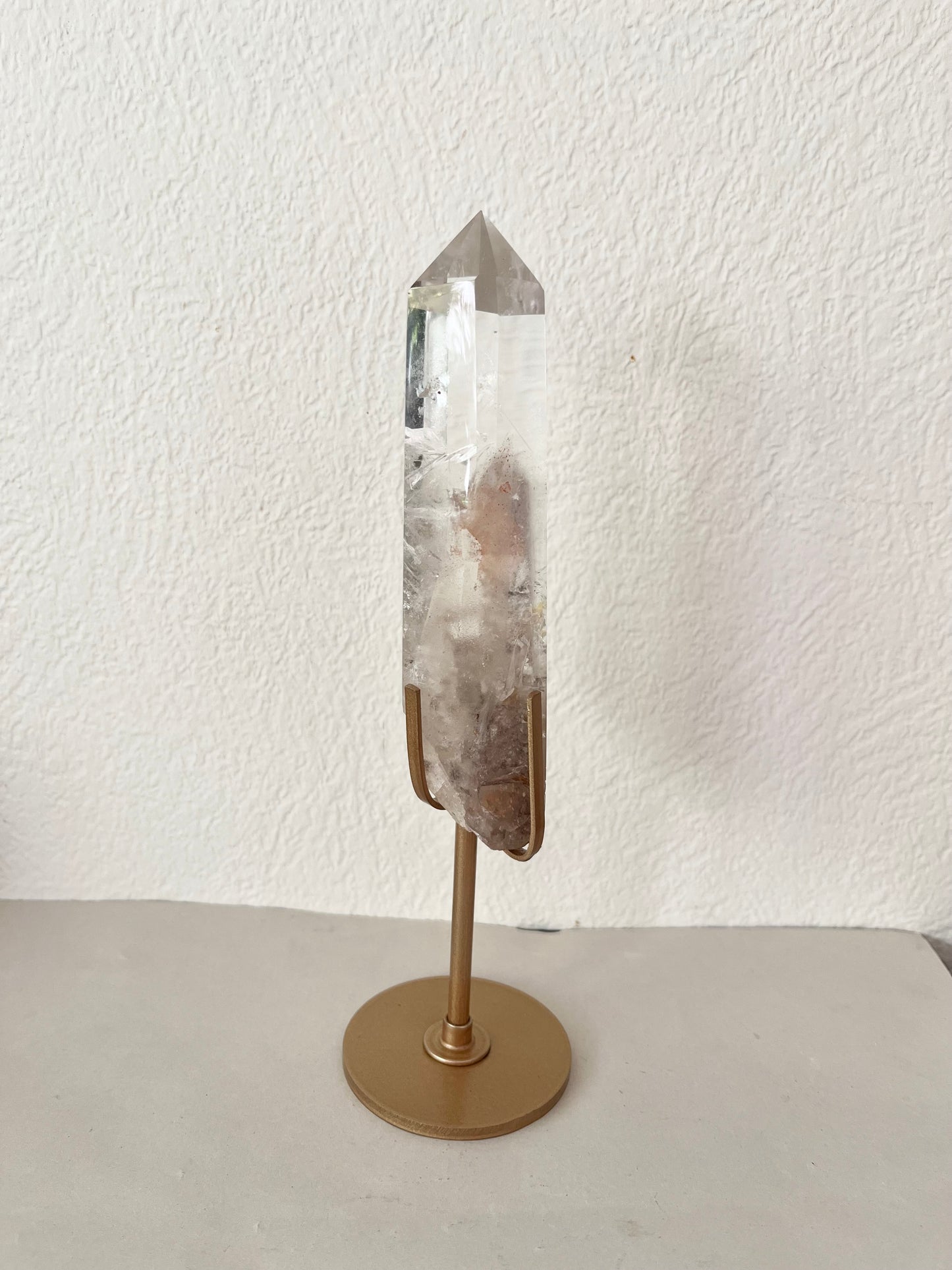 Bergkristall spets med blue angel feathers