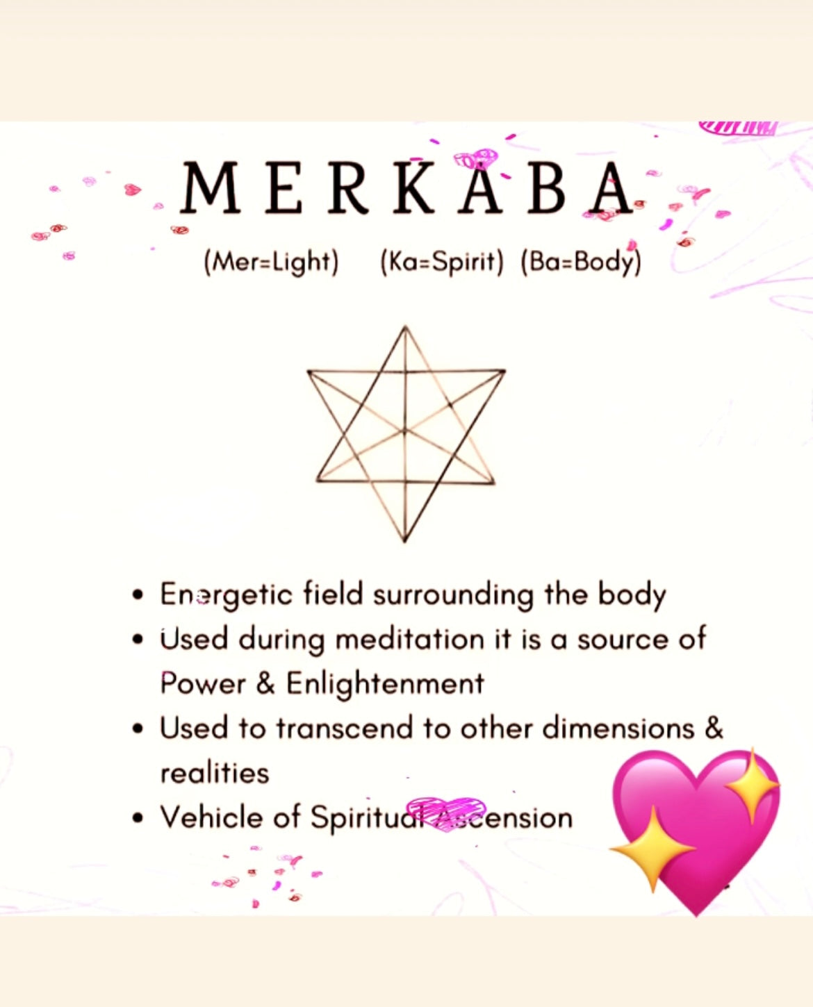 Bergkristall Merkabah stjärna