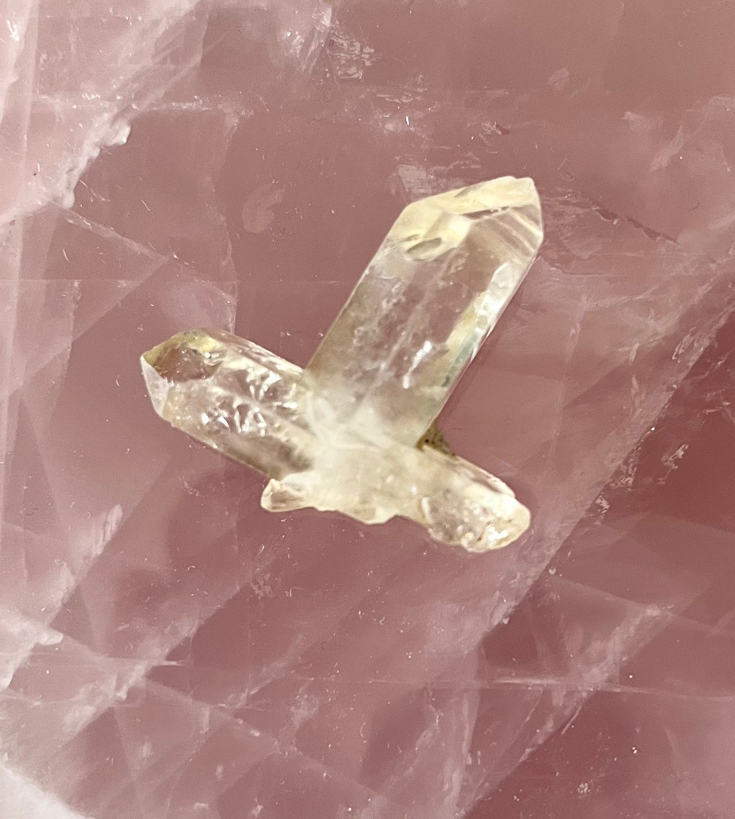 Herkimer diamant brokristall och enhydro kristall med 1 bubbla