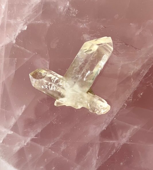 Herkimer diamant brokristall och enhydro kristall med 1 bubbla