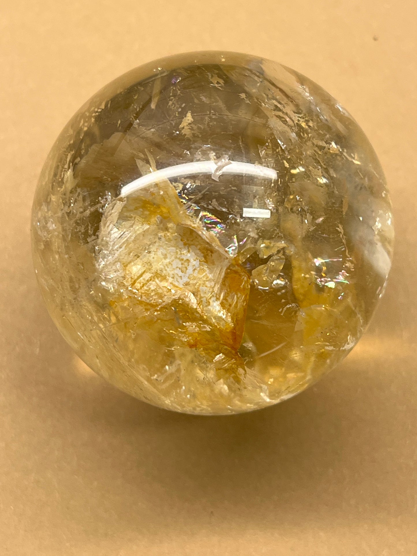 Citrin klot med blue tara quartz