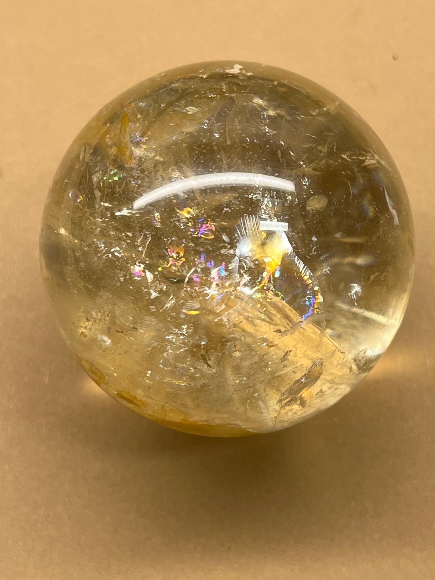 Citrin klot med blue tara quartz