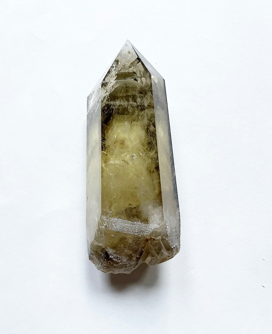 Naturlig Citrine/Rökkvarts spets